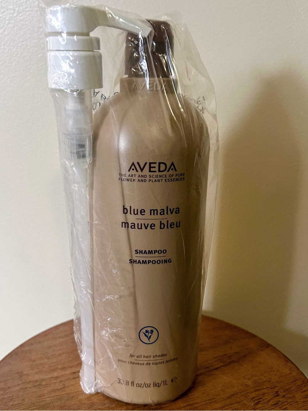 AVEDA Blue Malva Shampoo in Mauve Beige Bottle with Pump